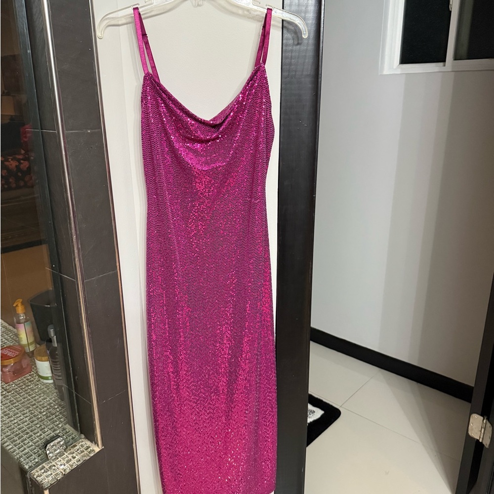 Sparkling Pink Sequin Dress